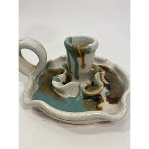 Dee Dee Pottery Chamber Stick Candle Holder / Vintage